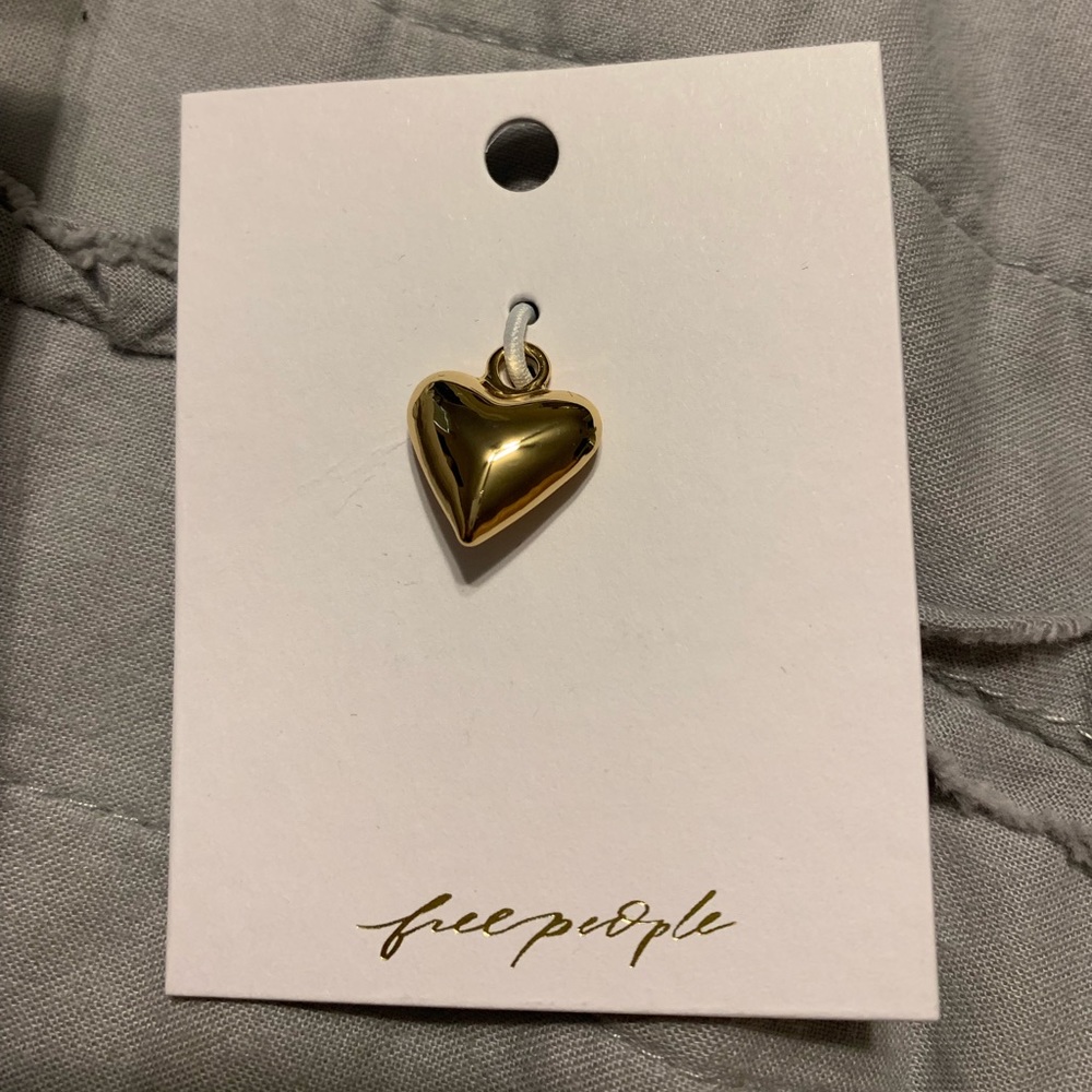 NWT Free People Heart Hoop Earring Charm